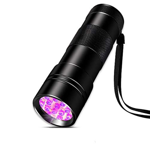 UV Light Torch 12 LED UV Flashlight, 395nm Ultraviolet Blacklight Detector Lamp, Portable Aluminum Alloy Mini Torch, Pet Urine & Stain Detector, Bed Bug & Scorpion Finder, Leak Detection Tool-image-48