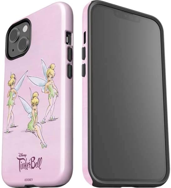 Skinit Impact Phone Case Compatible with iPhone 14 - Officially Licensed Disney Tinker Bell Water Color Art Poses Design