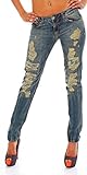 Passform: slim fit Cipo & Baxx RED Bridge by Damen Destroyed Jeans R32003 (W28/L32)
