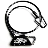 Grouportgarage ヘルメットロック メットロック Φ4x500ｍｍ ワイヤー ダイヤルロック バイク ヘルメット 鍵 カギ (Φ4x500mm, 黒)