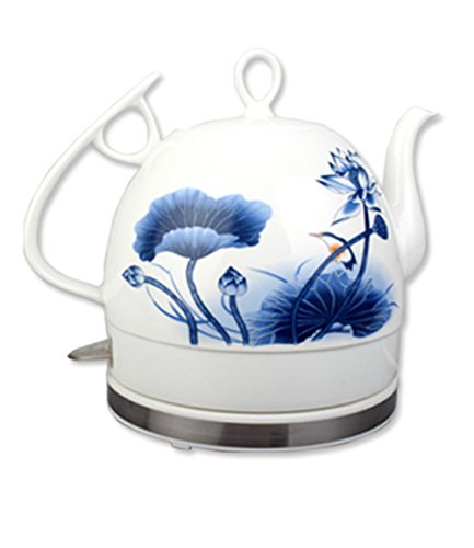 Elektrischer Wasserkocher Keramik Kabelloser Wasserkessel mit Abschaltautomatik und Kochfestem Schutz Separatem Wasser Topf Unterbau