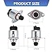 pinflaw Pack of 2 Throttle Position Sensor + Idle Air Control Valve, 17113625 17113598 Automotive Replacement Throttle Position Sensors, Compatible with Buick Chevrolet (Silver & Black)