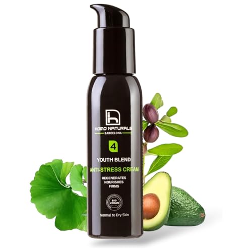 Homo Naturals Crema antiarrugas para hombres - Crema facial con ácido hialurónico y bakuchiol - Crema antiedad para hombres - Tratamiento facial rejuvenecedor para hombres - 100 ml