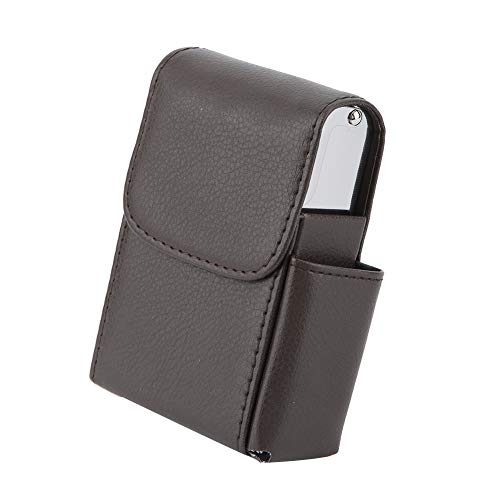 HERCHR Estuche para Puros de Cuero PU, Estuche para Cigarrillos Multiusos con Bolsillo Lateral más Ligero para Hombre