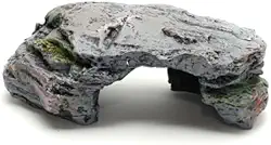 Tocas de Rochas para Peixes e Répteis de Médio Porte | Ornamento de Resina Atóxica para Aquários e Terrários | Pintura Artesanal (M)