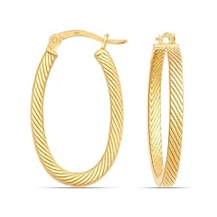 Textured Oval Yellow-Gold