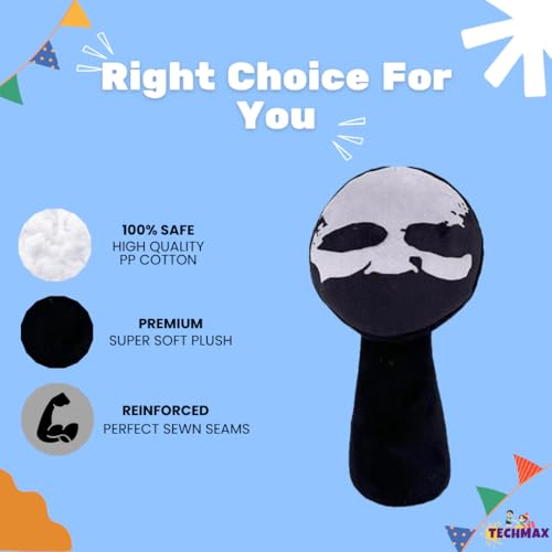 Image of Black White Sprunki Plush Toys