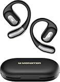 Monster MS-AC317 Auricolari Wireless Open-Ear, Bluetooth 5.4, Riduzione Rumore AI, Autonomia 24 Ore, Ricarica Rapida Type-C, Controllo Touch