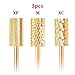 1-3Pcs Gold Flat-Top Cylinder Nail Bits - Sanding, Polishing & Gel Polish Removal Attachments(3pcs)