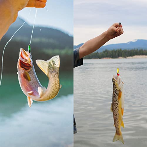 Goture Fishing Spoons Lures,Metal Spoon Trout Lures,Long Distance Casting Fishing Lures For Trout Bass Crappie Pike Saltwater And Freshwater Fishing, 5 Size Jigging Spoons With Fishing Tackle Box #TOP7
