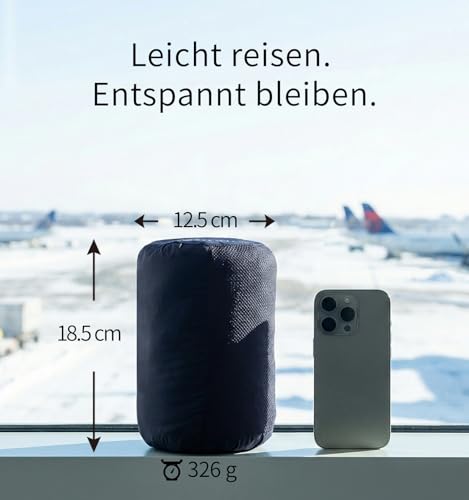 Litume Ultraleichte Reisedecke und atmungsaktiv, 170 x 122 cm weiche Flugzeugdecke für Reisende, Faltbare Campingdecke mit Packsack für Reisen, Bahn, Flugzeug, Auto, Camp