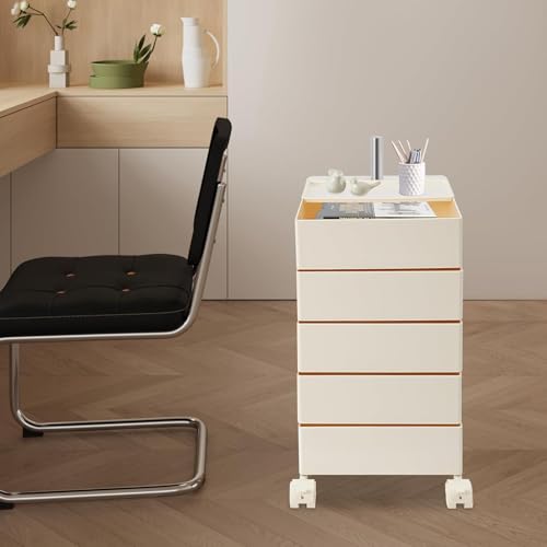 Table de chevet rotative multifonctionnelle sur roulettes design