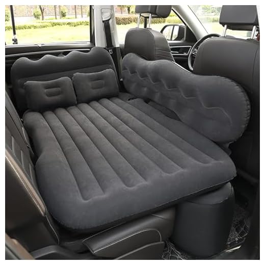 WHOROB Coche Colchón Inflable para CRV Ⅱ MT 2004 2005 2006 Hinchable Colchón Colchones de Aire Colchón de Inflación para Viaje Camping Maletero Cama de Aire.,H-Black 03