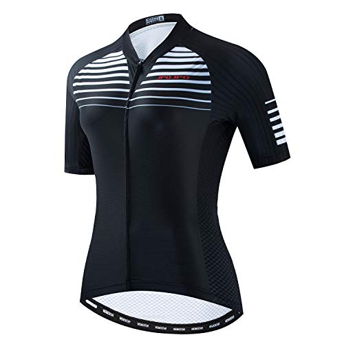 Women's Cycling Jersey Short Sleeve Bike Shirts Back Pocket Reflective