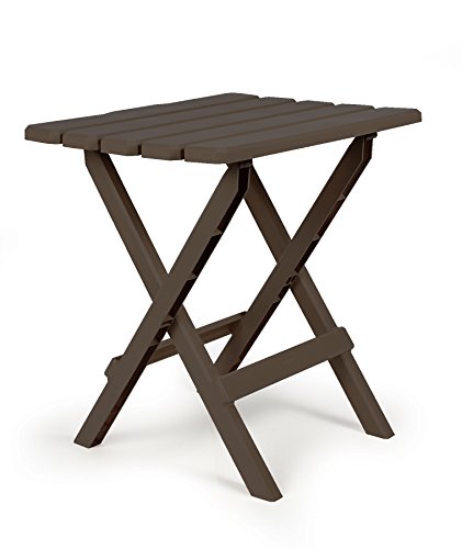 Camco 21048 51886 Mocha Large Adirondack Portable Outdoor Folding Side Table, Perfect For The Beach, Camping, Picnics, Cookouts & More, Weatherproof & Rust Resistant #TOP22