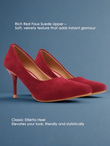 Image of ELLE Women Pointed Toe Stiletto Heel Slip-On Pumps