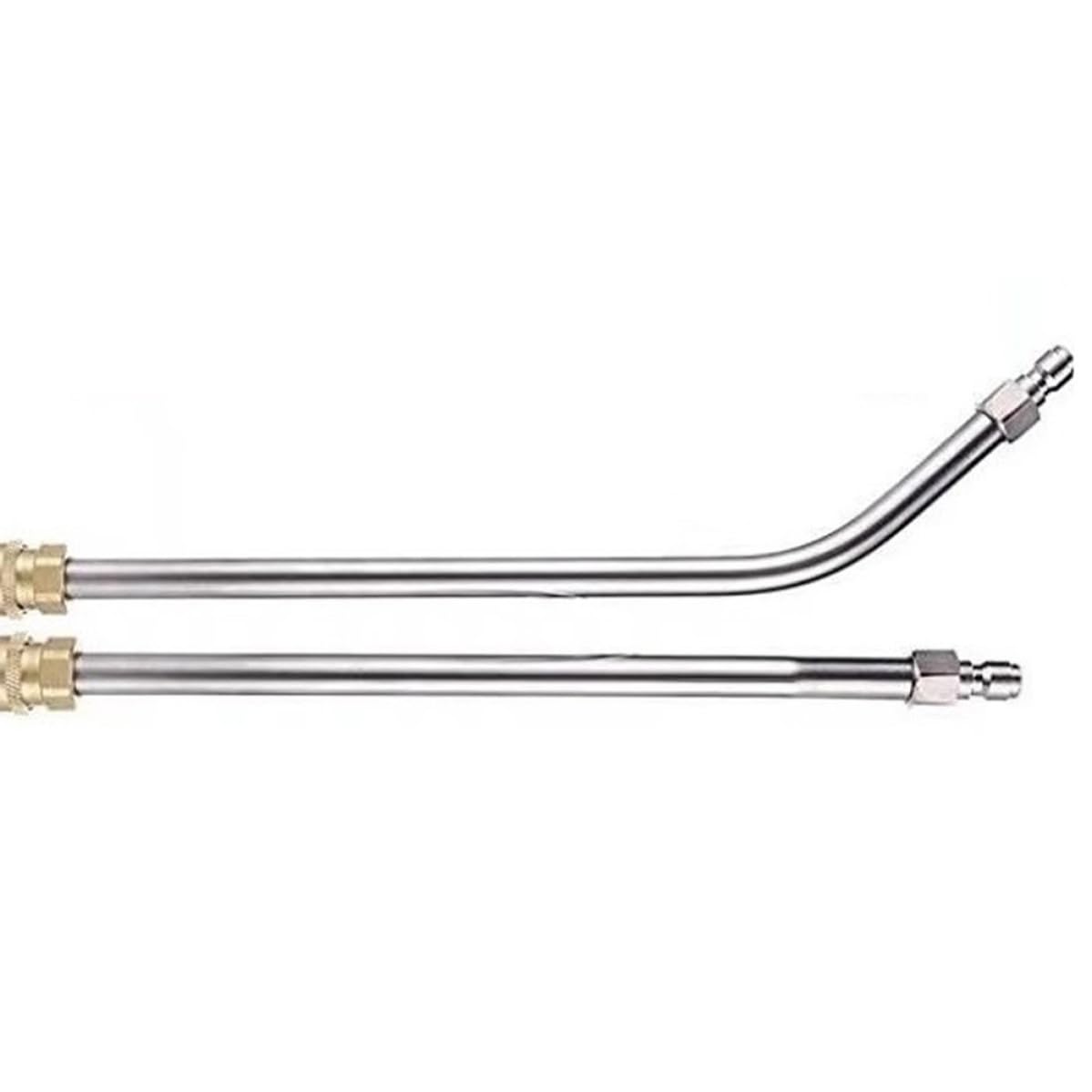 FOMIYES 2 Piezas Cepillo para Lavar el Chasis del Coche de Acero Inoxidable y Latón, Fácil de Limpiar y Evita Agacharse, Adecuado para Limpieza Hidrolimpiadora en Talleres