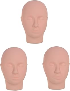 Beaupretty 3 Peças O Manequim Cabeça De Manequim Realista Cabeça De Treinamento De Barbeiro Cabeça De Maquiagem Cabeça De Maquiagem Manequim Arte Manequim Cabeça De Manequim Modelo De Cabeça
