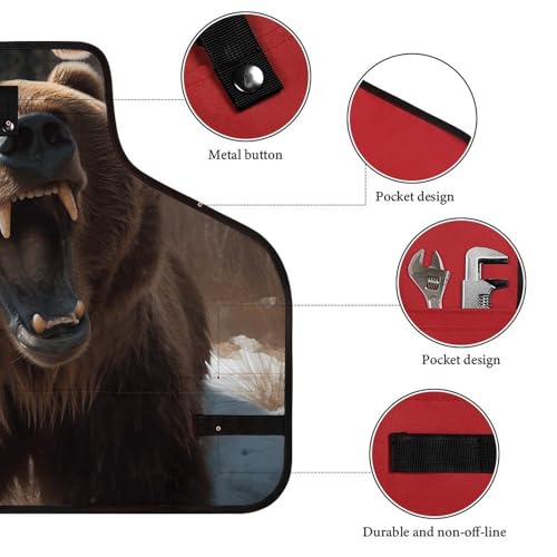 Delantal de Herramientas Roaring Bear con Bolsillos Múltiples miniatura 3