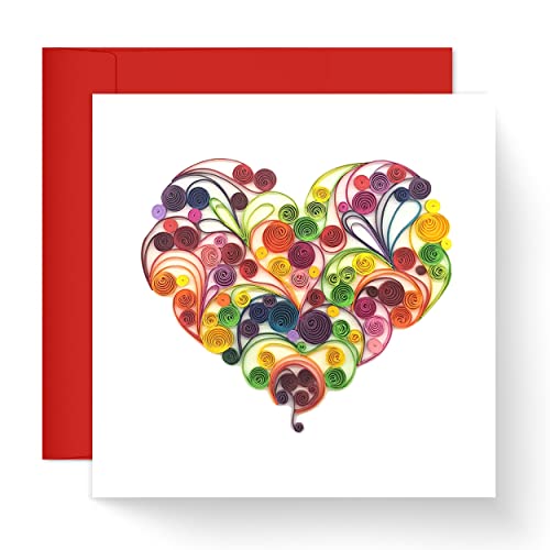 Quilling Card 3D Color Unique Dedicated Paper Handmade Art - Design Greeting Card for Christmas...