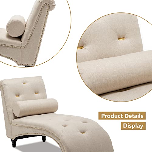 Alish Chaise Lounge Indoor Upholstered Chaise Lounge Chair Modern Recliner Sofa Sleeper Sofa For Living Room, Bedroom Ivy #TOP6
