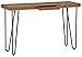 Amazon Brand – Rivet Rectangular Hairpin Wood and Metal Tall Bar Console Table, Walnut and Black, 47.2