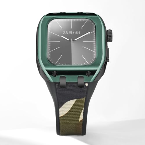 [HUMBLE RICH] ユニセックス 腕時計 ハンブルリッチ SPORT スポーツ WBB0289-012-A Apple Watch ケース 9/8/7対応 - SPORT WBB0289-012-A 41mm グリーン文字盤 ステンレススチール [並行輸入品]