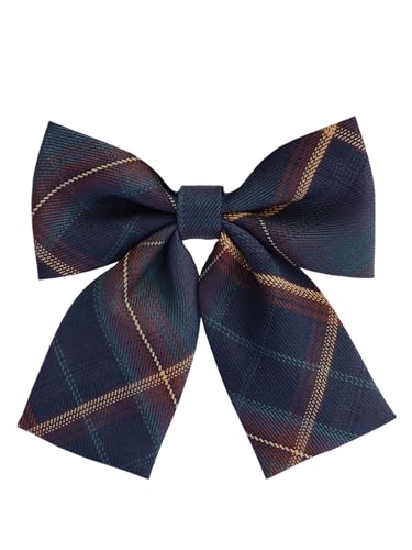 JCOPGWI Women's Elegant Plaid Bow Tie Adjustable Pretied Bowtie School