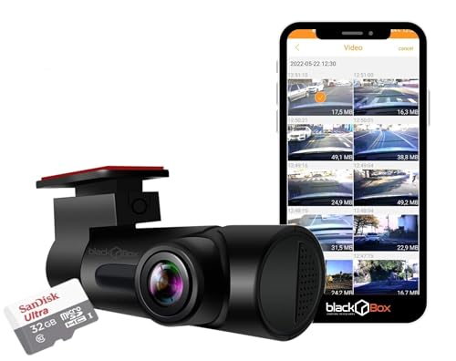 Black Box Vision - Câmera Veicular, Wifi, HD + Cartão 32GB (Dashcam Automotiva Carro Uber)