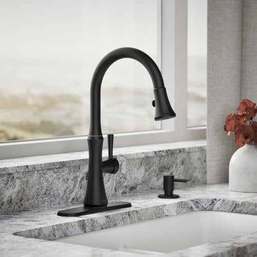 KOHLER R28706-SD-BL Kaori Pull Down Kitchen Sink Faucet with 2-Function
