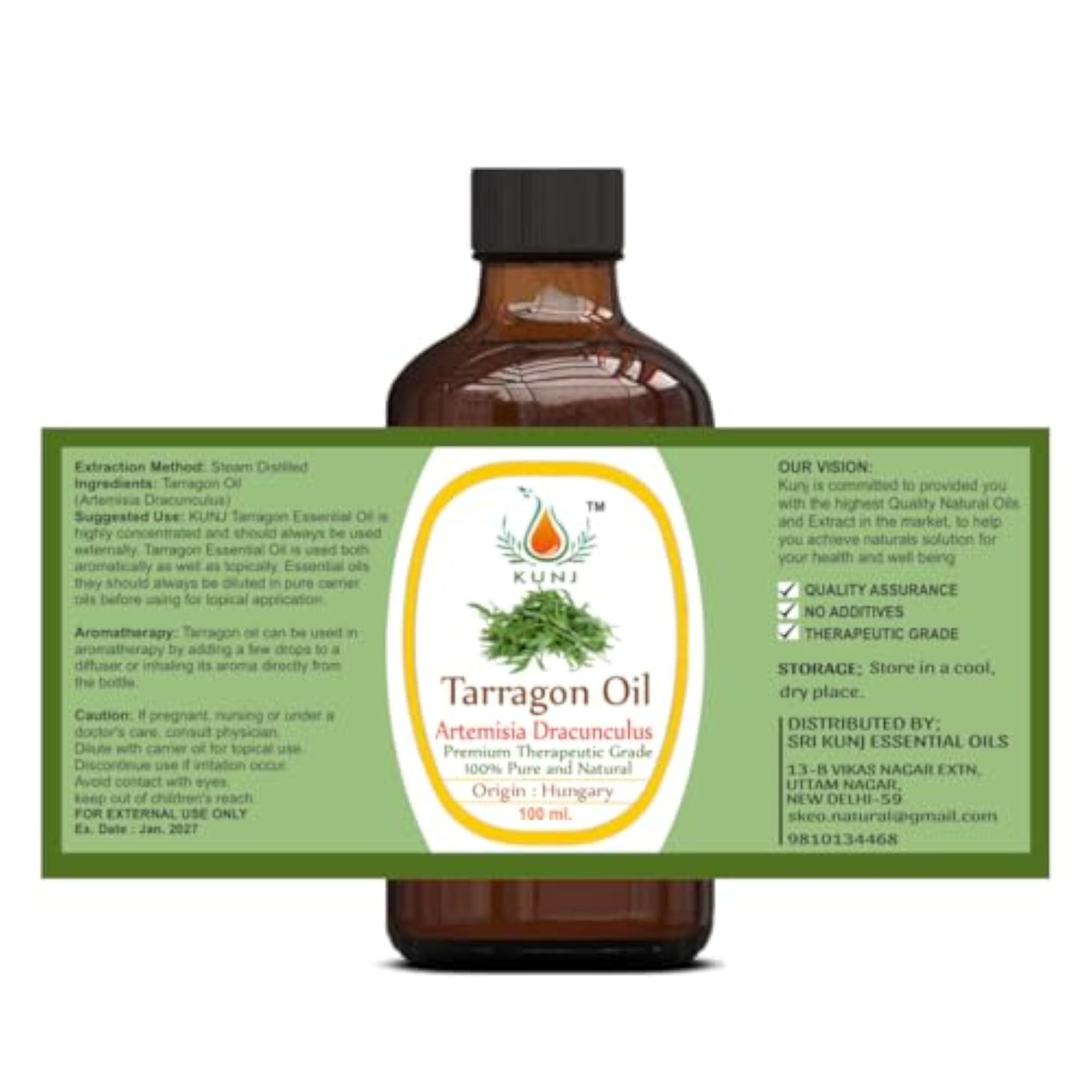 Tarragon Essential Oil 100 ML, 100% Pure