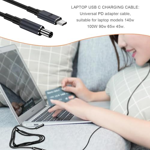 Cable tipo C a CC 140W de alta durabilidad con convertidor PD integrado 2