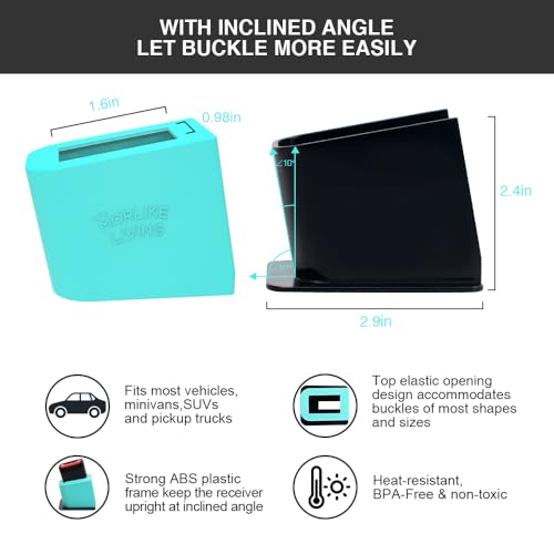 Morlike Living Silicone Belt Buckle Holder Booster (Mint,2 Pack)