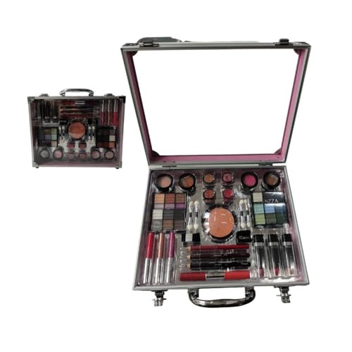 Maleta De Maquiagem Muse Pp 29 Itens Makes Prateado - Fenzza