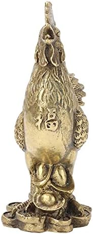 Pure Brass Rooster Sculptures Feng Shui Ornament, Luck Wealth Chicken Ornaments Rooster Chicken Feng Shui Home Decorations Crafts Statues