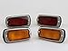 New Side Marker light Lamps Red and Amber 4 pcs. Fit for Nissan Datsun 510 120Y B210 240Z 1968-1973