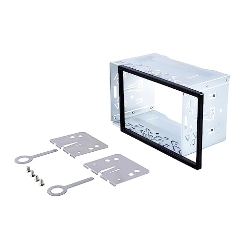 Marco para Auto Radio de Coche Universal 2 DIN Radio Coche Universal Marco Adaptador Doble DIN Autoradio Metal para Auto Radio Sonido Kit