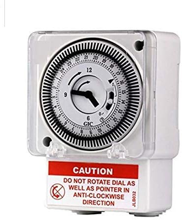 Blackt Electrotech : AC 220V 16A 30 Min Interval, Din Rail Mount Analogue Programmable Timer Switch White