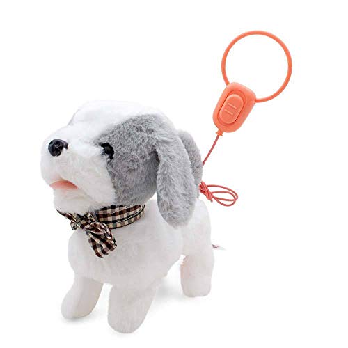 Pelúcia Interativa Playfull Pets Passeio Divertido Branco e Cinza Toyng