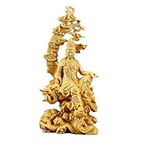 Statue de temple asiatique - la statue de bodhisattva guanyin convient à la maison, au bureau, au salon de thé, à la salle de , etc., statue chinoise