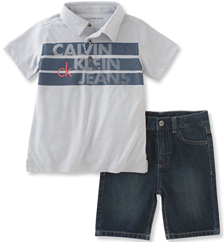 63% OFF on Calvin Klein Baby Boys' Pieces Polo Short Set, Light
