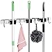Produktbild Lemecima Gerätehalter Edelstahl Besenhalterung Besen Mop Halter Besenhalter mit 3 Schlitze und 4 Haken Ordnungsleiste Gerätehalter Wandhalterung für Küche Badezimmer Garten Garage Zuhause(Schwarz)
