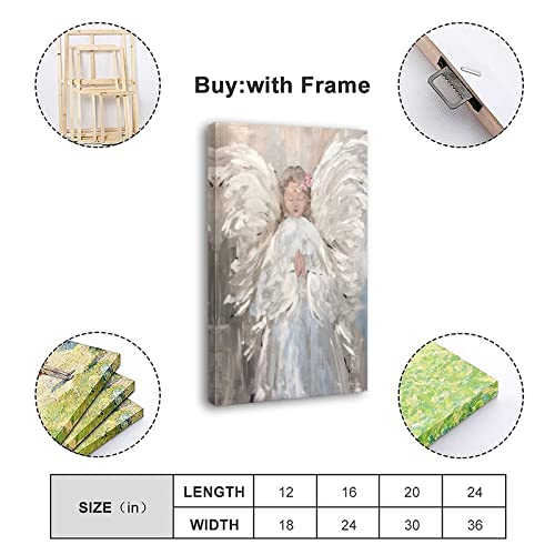 Aomaca Angel Painting On Canvas My Angel Poster Canvas Poster Bedroom Decor Office Room Decor Gift 24X36Inch(60X90Cm) Frame-Style #TOP1
