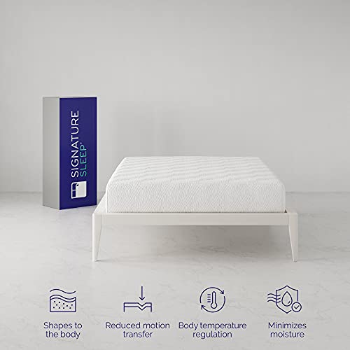 Signature Sleep Italian Made Memoir 10" Charcoal Memory Foam Mattress, Medium-Firm Support, Bed-In-A-Box, Full #TOP3