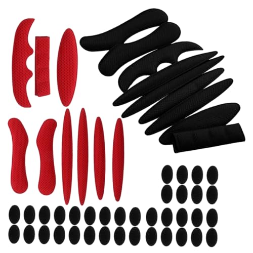 KOMBIUDA 2 Sets Bike Helmet Foam Pads Cushion Inserts for Enhanced Comfort and Safety for Mountain Biking Electric Scooters Includes Hook and Loop Fasteners