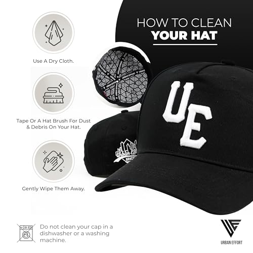 Image of Urban Effort Specialty Mens Snapback Hat - Curved Brim A Frame Adjustable Trucker Cap for Men and Women