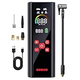 GOOLOO AP150 PRO Tire Inflator Portable Air Compressor, Upgraded UI Color LED Screen & 4X Faster Car Tire Air Pump with Tire Pressure Gauge, 12V Electric Tire Pump with Auto Shut-off for Car,Bike,Ball