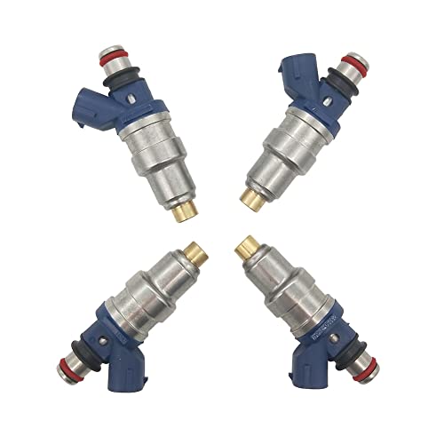 Jesben Fj376 4Pcs Set Fuel Injectors Nozzles 2 Holes With O-Rings Replacement For Tacoma 2.4L 2Rzfe 1995-2000 23209-79085 23250-75040 #TOP1