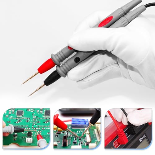 Image of 1000V 20A Multimeter Test Leads, 4PCS Multimeter Probes Banana Plug, Digital Multi Meter Clamp Tester Probe Volt Meter Leads for Multimeter Electronic Test Leads Multimeter Accessories