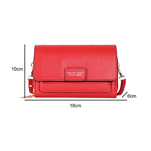 ZSGG Bolsa de Ombro Bolsa Crossbody para Mulheres Senhoras Bolsa de Couro Pu Bolsa Mensageiro Bolsa